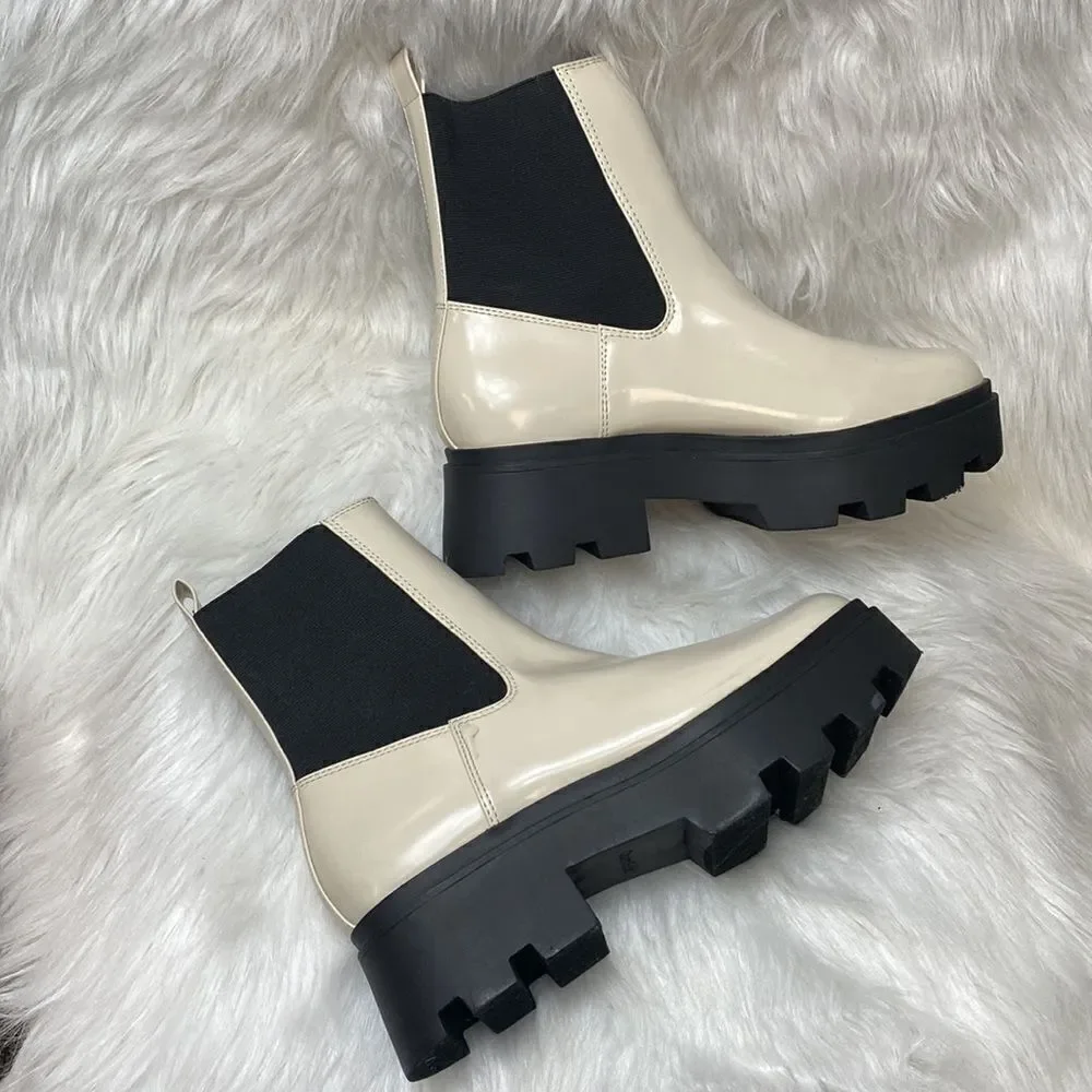 OPEN EDIT Women's Iris Lug Chelsea Platform Ankle Boots‎